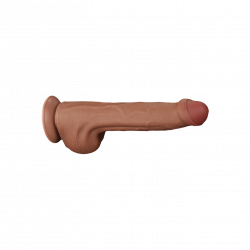 LoveToy - Sliding Skin Dildo 29 cm - Brown