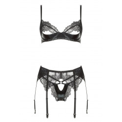 Dessous Set Marilyn (3tlg.) schwarz S/M
