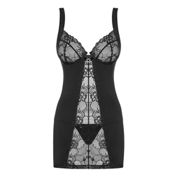 Chemise Heartina mit String schwarz S/M