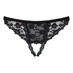 Letica Ouvert-Tanga schwarz L/XL