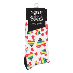 Shots Sexy Socks "Happy Hearts"